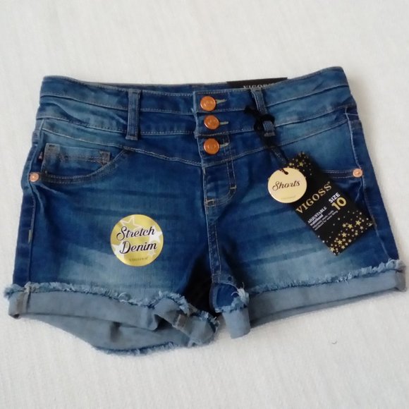 Girl's Vigoss Denim Shorts Size 10 - Picture 2 of 4
